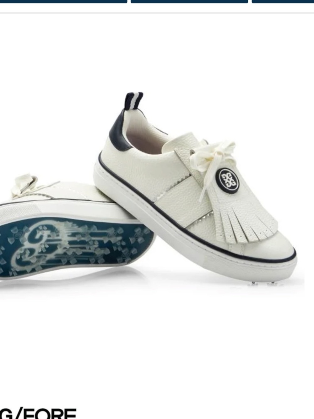 G/Fore Womens Kiltie Disruptor Golf Shoes - Snow/Twilight size 6.5 - Picture 2 of 8